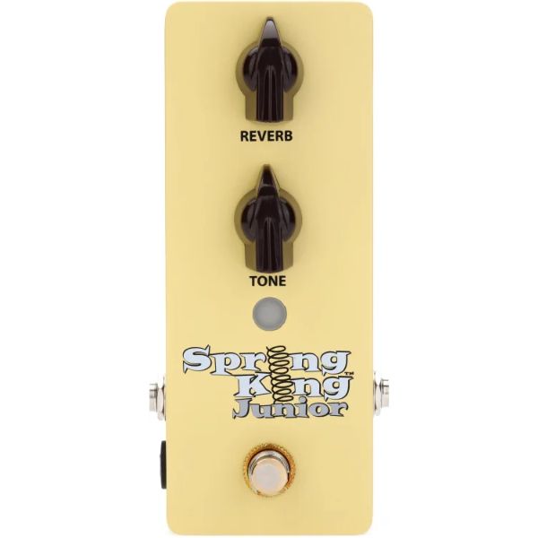 Guitar effects pedal with 'Spring King Junior' branding on a white background