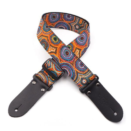 DSL 2" Indigenous Handmade Fabric Guitar Strap - Dry Creek