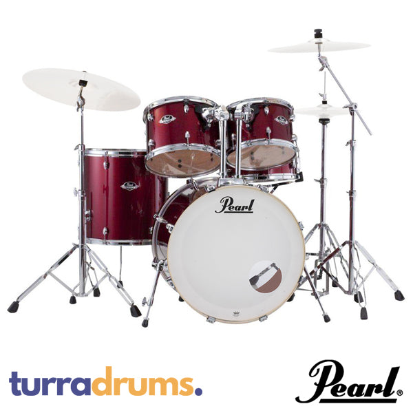 Pearl Export EXX 22" Fusion Plus Size Drum Kit with Hardware - 10/12/16/22 - Burgundy