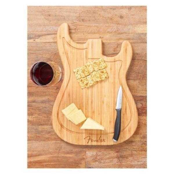 Fender Strat Cutting Board cheese