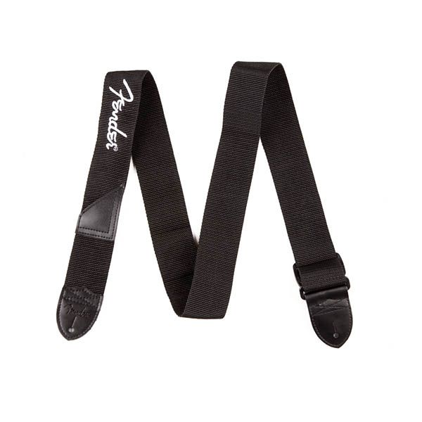 Fender Poly Logo Strap Black - White