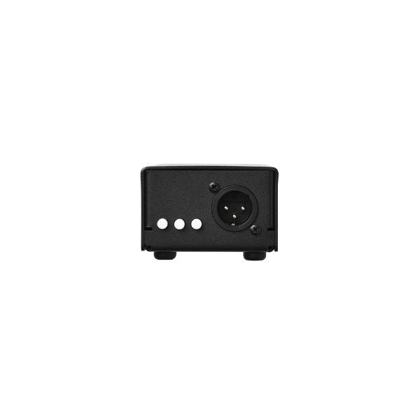 Black electronic component on a white background