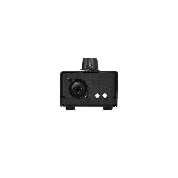 Black mechanical component on a white background