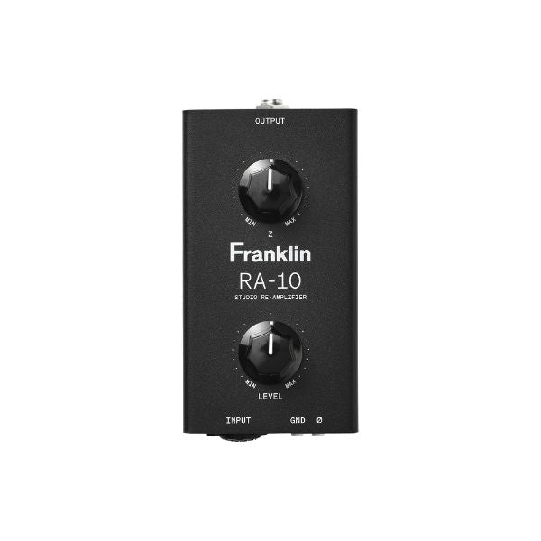 Black Franklin RA-10 studio RC amplifier on a white background