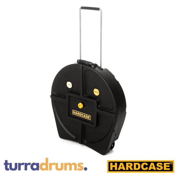 Hardcase 22" Cymbal Case With Wheels - Black (HN9CYM22) with handle