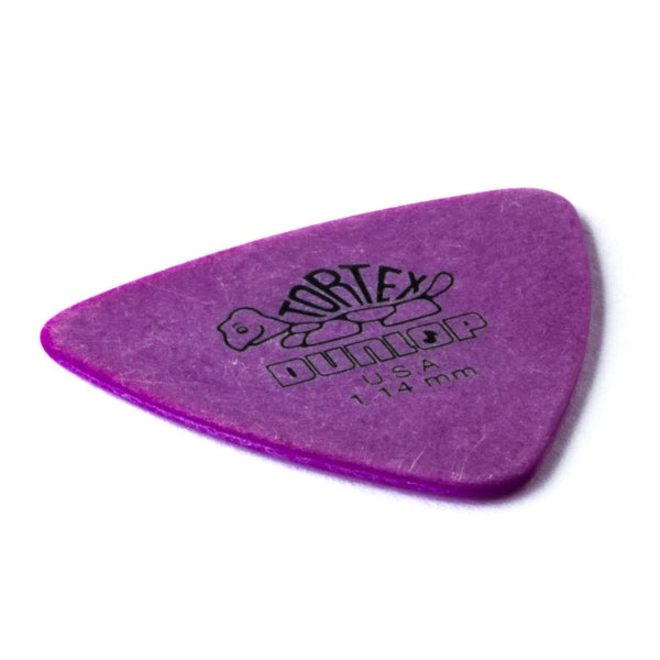 Jim Dunlop Tortex Triangle Guitar Picks 1.14mm Bulk 72 Pack single pick angled