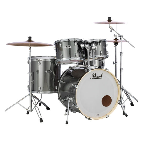 Pearl Export EXX 22" Fusion Plus Size Drum Kit with Hardware - 10/12/16/22 - Smokey Chrome