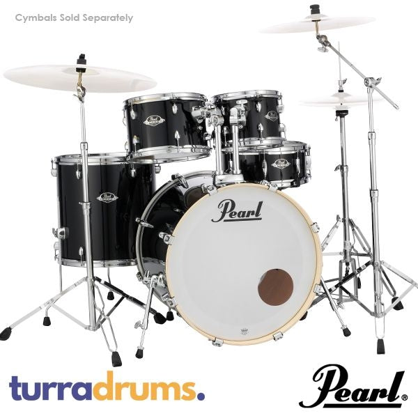 Pearl Export EXX 22" Fusion Size Drum Kit with Hardware - Jet Black