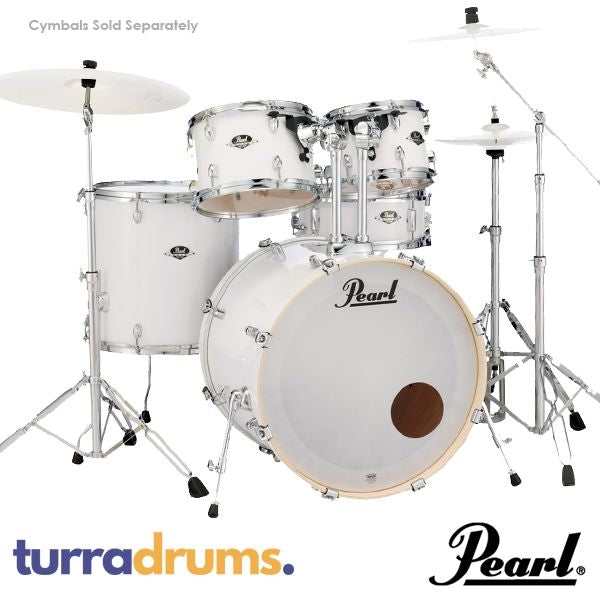 Pearl Export EXX 22" Fusion Size Drum Kit with Hardware - Pure White