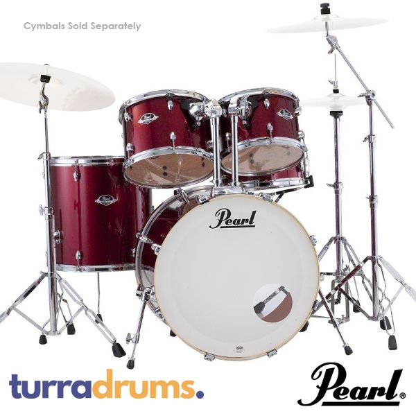 Pearl Export EXX 20" Fusion Size Drum Kit with Hardware - Burgundy