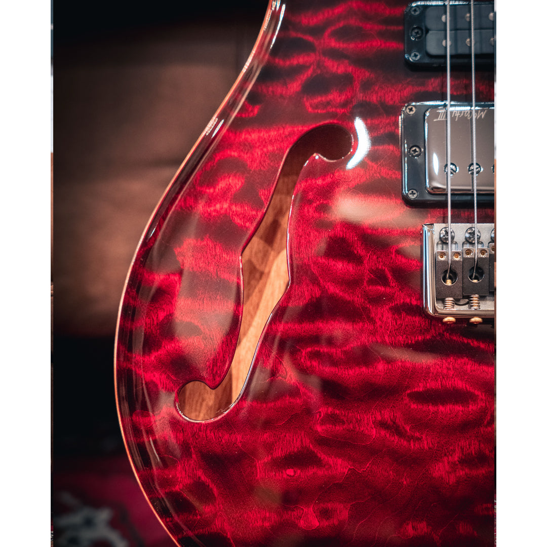PRS Wood Library Special Semi-Hollow Artist Quilt Top - Fire Red
