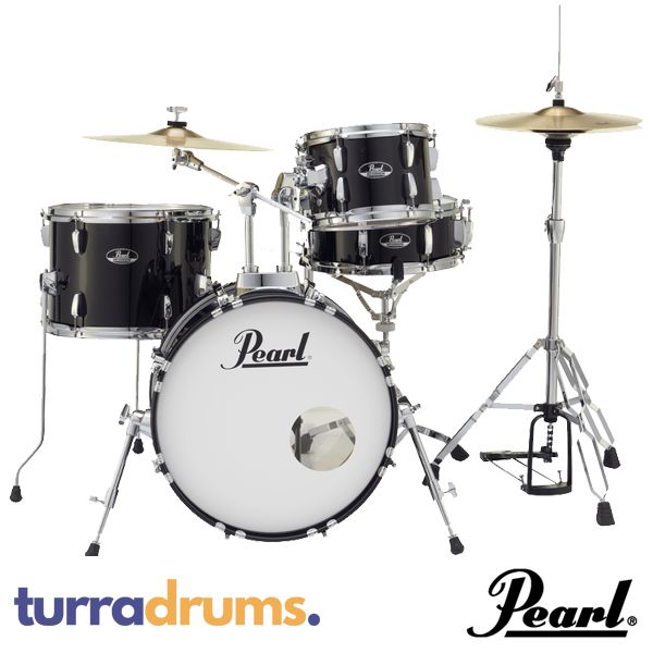 Pearl Roadshow Gig Kit - Complete Drum Kit Package - Jet Black