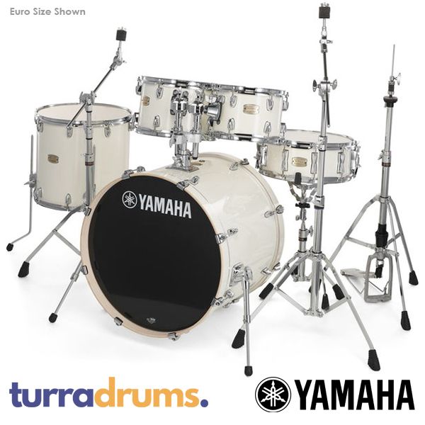 Yamaha Stage Custom Fusion Size Drum Kit with Hardware - Classic White