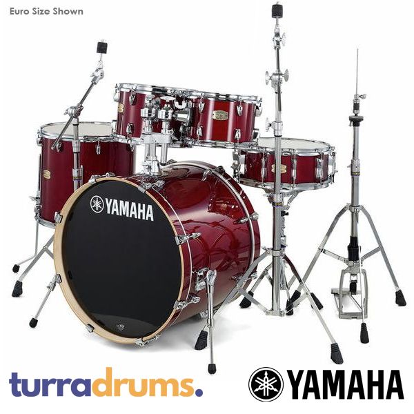 Yamaha Stage Custom Fusion Size Drum Kit with Hardware - Cranberry Red