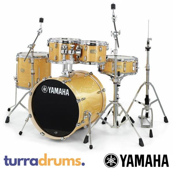 Yamaha Stage Custom Fusion Size Drum Kit with Hardware - Natural Wood