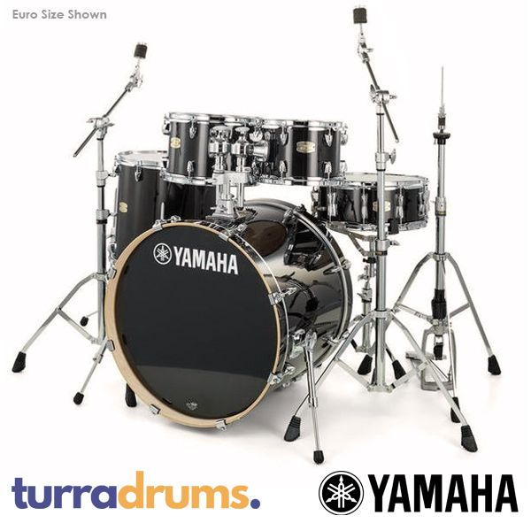 Yamaha Stage Custom Fusion Size Drum Kit with Hardware - Raven Black