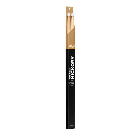 Stagg 5A Nylon Tip Hickory Drum Sticks