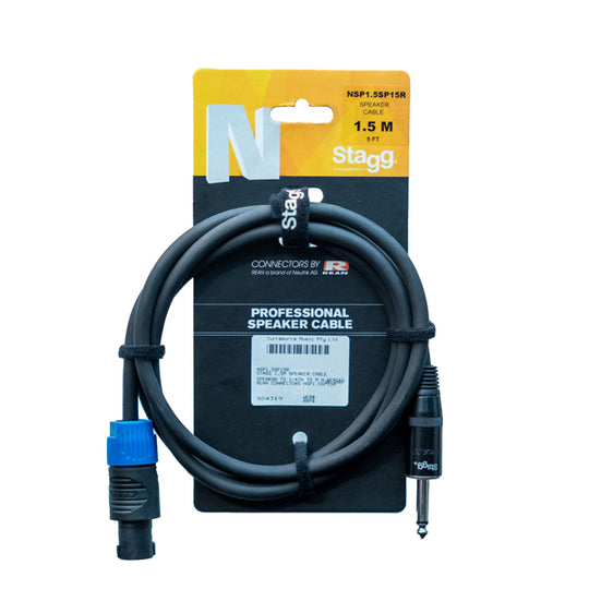Stagg Speaker Cable 1/4" TSM to Speakon (1.5m) NSP1.5SP15R