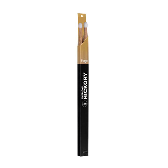 Stagg 5B Nylon Tip Hickory Drum Sticks