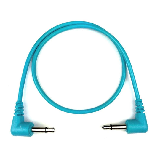 Tendrils Right Angled Eurorack Cables 15cm (Cyan) 6pk