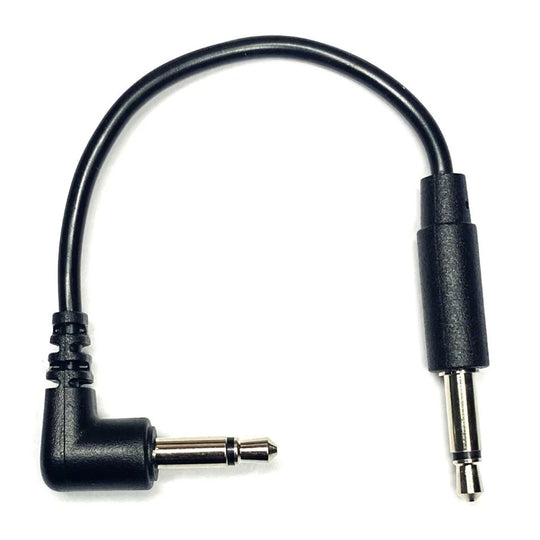 Tendrils Right Angled to Straight Eurorack Cables 10cm (Black) 6pk