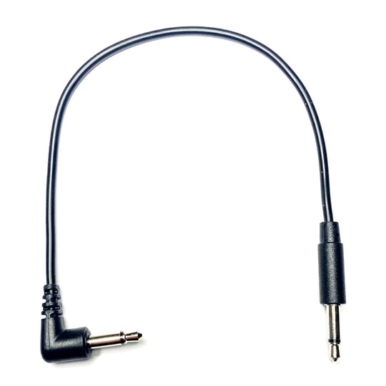 Tendrils Right Angled to Straight Eurorack Cables 20cm (Black) 6pk