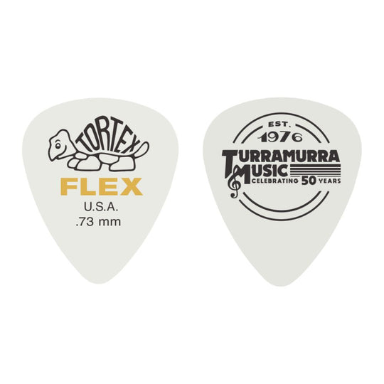 Jim Dunlop Tortex 0.73mm Flex Turramurra Music 50th Logo Pick (Single)