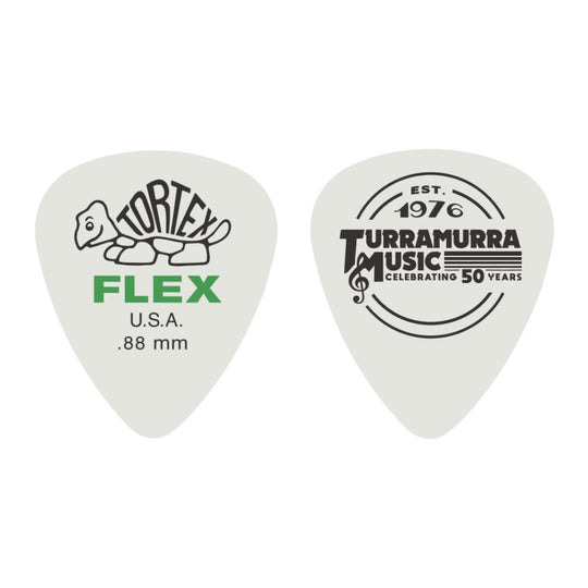 Jim Dunlop Tortex 0.88mm Flex Turramurra Music 50th Logo Pick (Single)