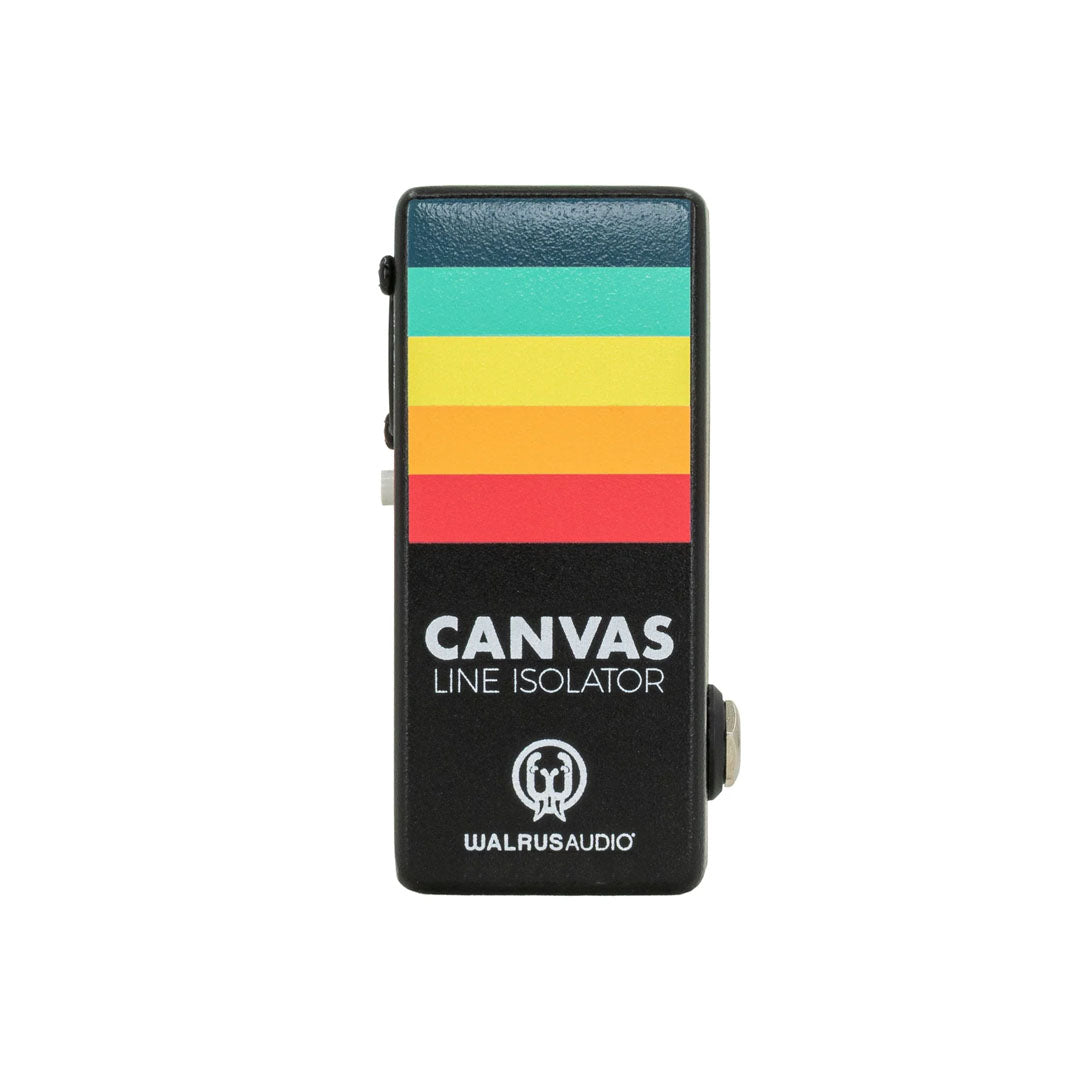 Walrus Audio Canvas Line Isolator with colorful stripes on a white background