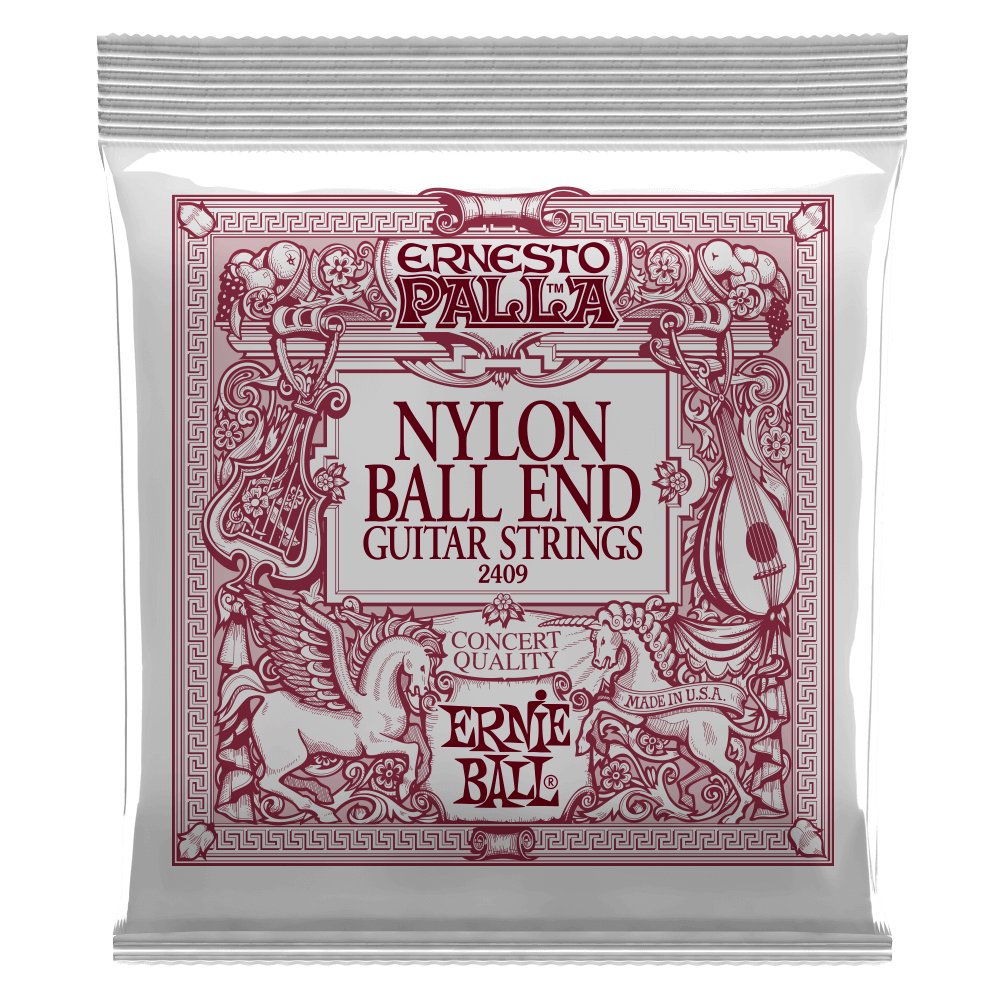 Ernie Ball Ernesto Palla Black & Gold Ball End Nylon Classical Guitar Strings 28-42