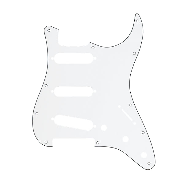 Fender Stratocaster Scratchplate 11-Hole SSS - White