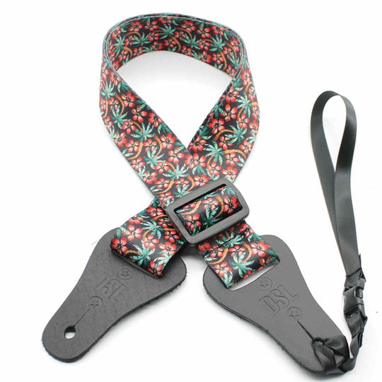 DSL Ukulele Strap Poly Hibiscus Red
