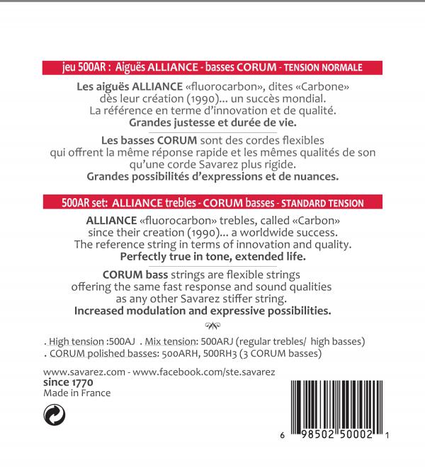 Savarez 500AR Alliance Corum Classical Strings - Normal Tension