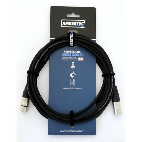 AmberTec Microphone Cable 3 Metre XLR-XLR