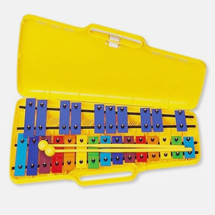 Angel AX25N Glockenspiel in Yellow Case with Beaters