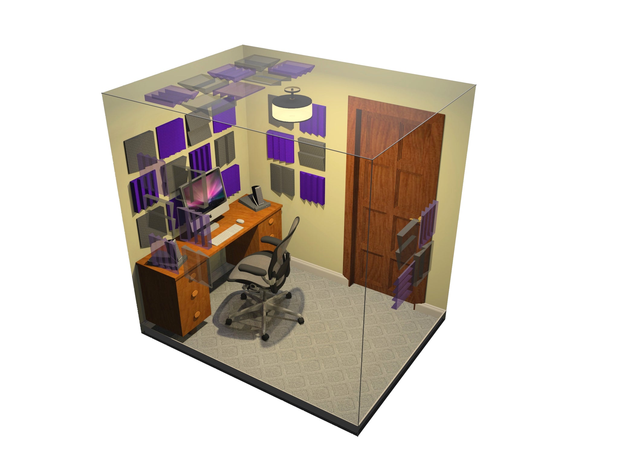Auralex D36-DST Roominator Kit - Purple/Charcoal