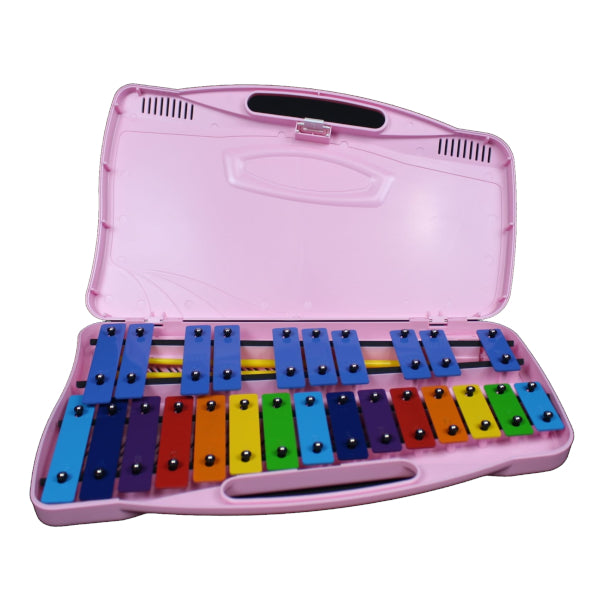 Angel AX25P Glockenspiel in Pink Case with Beaters