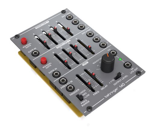 Behringer 140 Dual Envelope/LFO Module Angled
