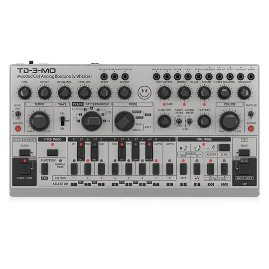 Behringer TD-3-MO-AM Modded Out Analog Bass Synth - Silver