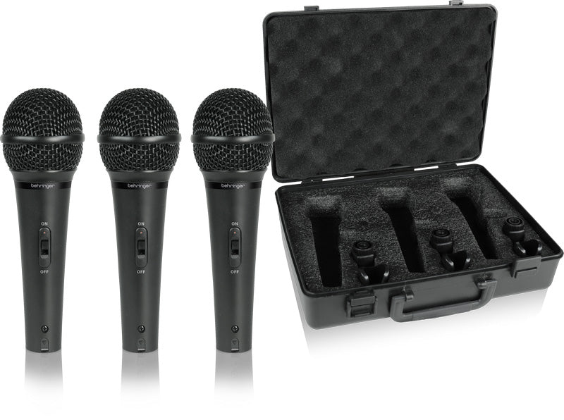 Behringer XM1800S Vocal Mic 3-Pack