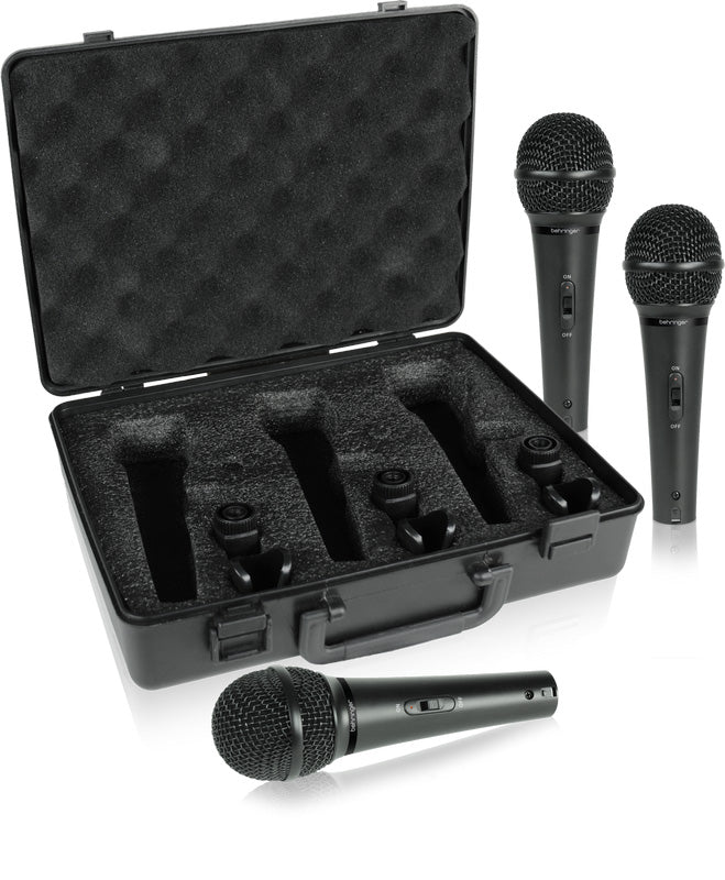 Behringer XM1800S Vocal Mic 3-Pack