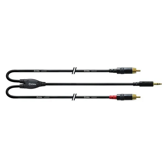 Cordial Essentials 3.5mm Stereo to Dual RCA Gold 1.5m