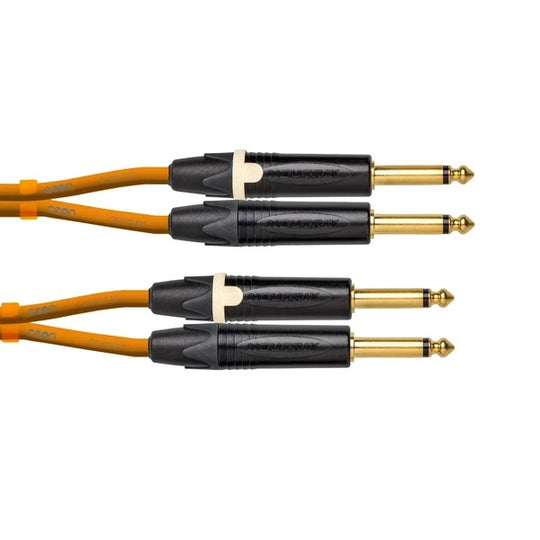 Cordial CEON DJ Dual TS Jack to Same (3m) - Orange