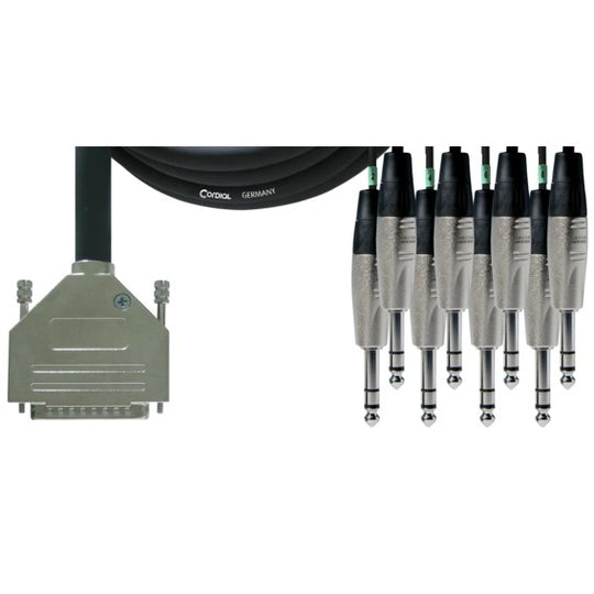 Cordial Essentials D-Sub to 8 x 6.3mm TRS Male - 3m