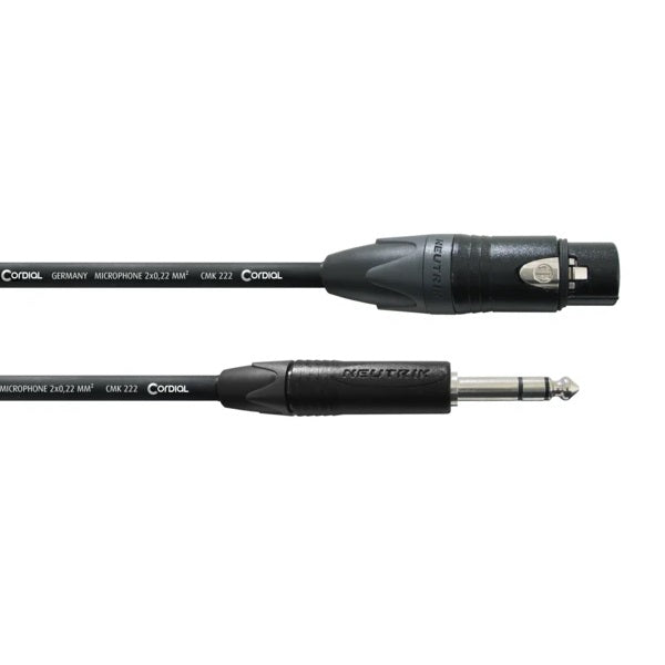 Cordial Select XLRF to TRS Jack Cable - 10m