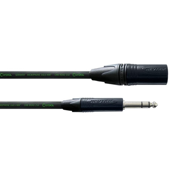 Cordial Peak CC Green XLRM to TRS Jack Cable - 2.5m