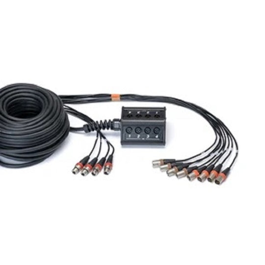 Cordial Multicore Pigtail XLR REAN 8 Input x 4 Output - 15m