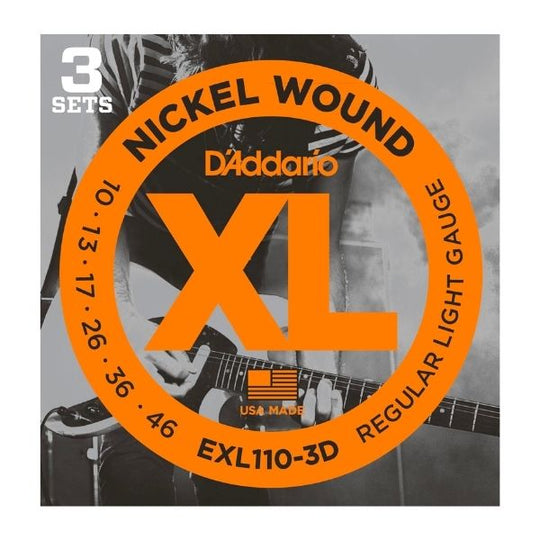 D'Addario EXL110-3D - 3 Set Value Pack