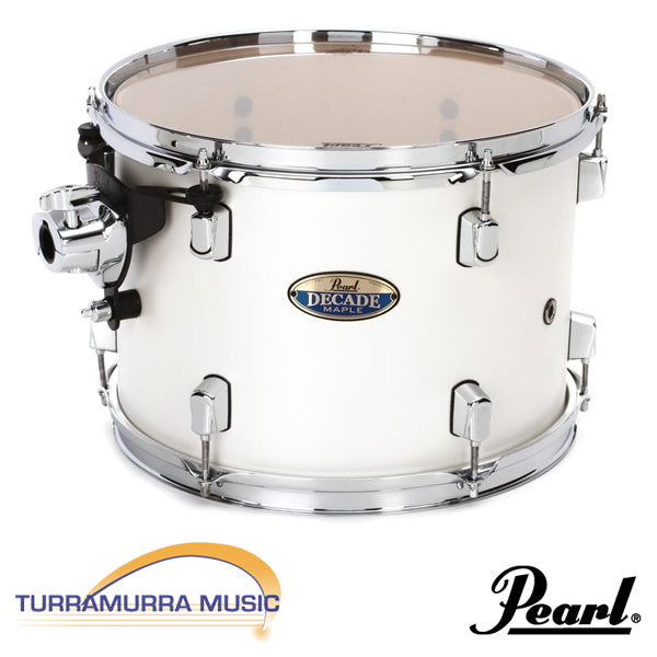 Pearl Decade Maple Fusion Plus 22 Drum Kit with Hardware 10/12/16/22 - White Satin Pearl