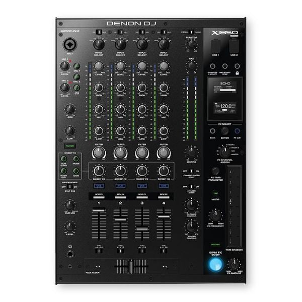 Denon DJ X1850 PRIME Professional 4-Channel DJ Club Mixer